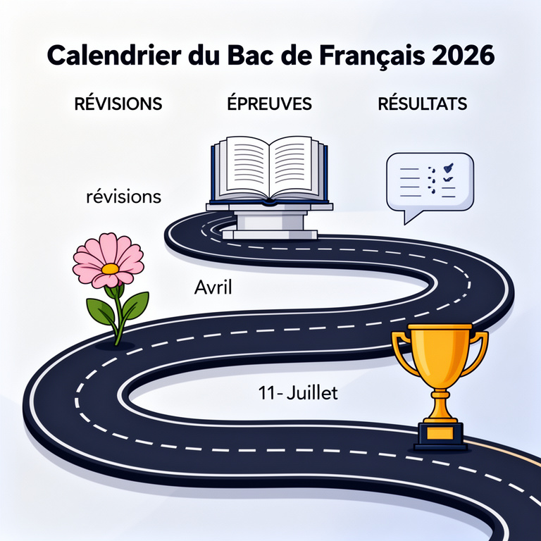 Infographie : dates bac francais 2026