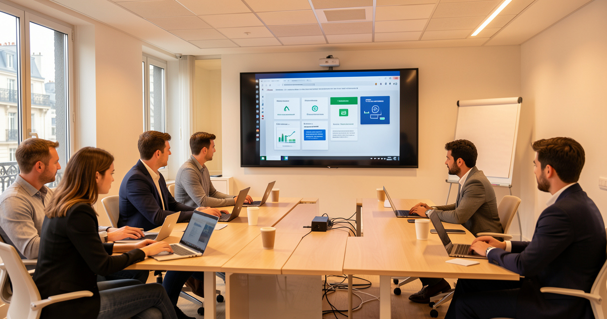 Session de formation IA Comundi en présentiel à Paris avec participants et formateur