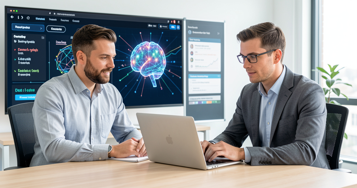 Professionnel de la formation analysant un programme de formation intelligence artificielle certifiante à distance